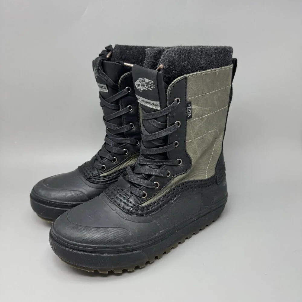 Vans MTE Standard Zip Snow Boots Snowboard Winter Black Green Mens Size 7